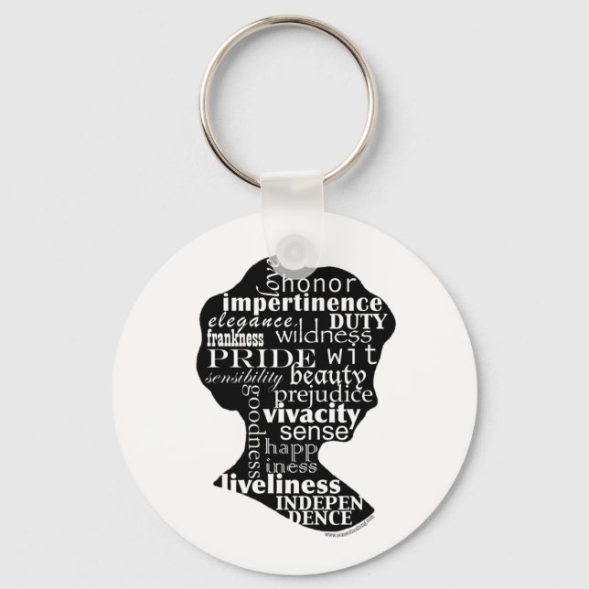 Read Jane Austen Cameo Schlüsselanhänger (Vorderseite)