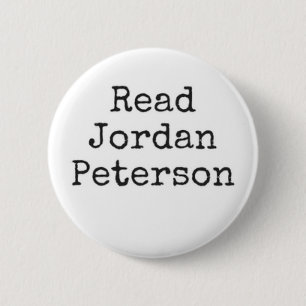 Read Jordan Peterson Black & White Button