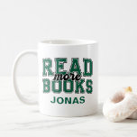 Read More Books Green Varsity Readers Bookworm Kaffeetasse<br><div class="desc">Fuel your literary adventures with a touch of school-spirit style! This Personalized Read More Books Mug is the perfect accessory for your reading nook, library, or office. With its trendy green tones and academic varsity lettering, it’s a chic way to show off your love for literature.</div>