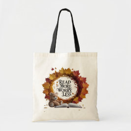 Read More Worry Less Tote Bag - Aesthetic Autumn  Tragetasche
