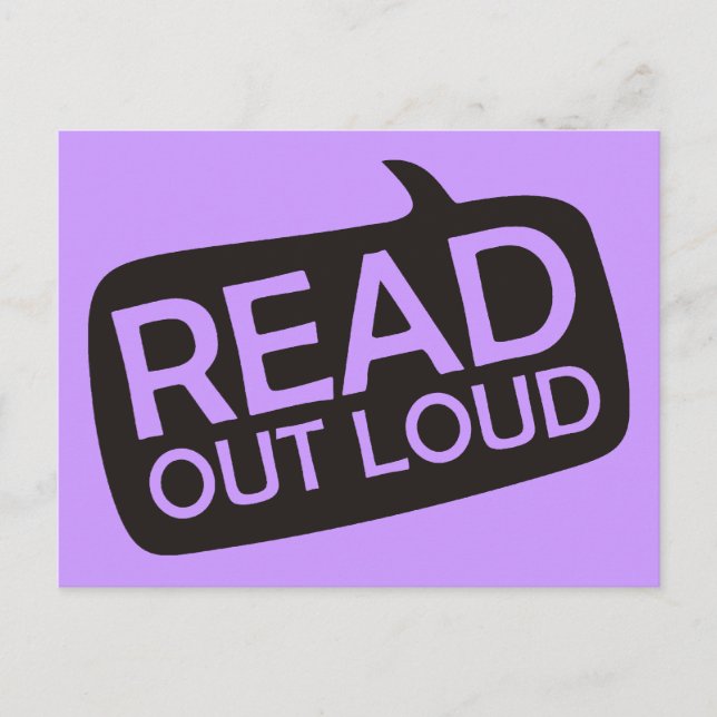 Read Out Loud Postkarte (Vorderseite)