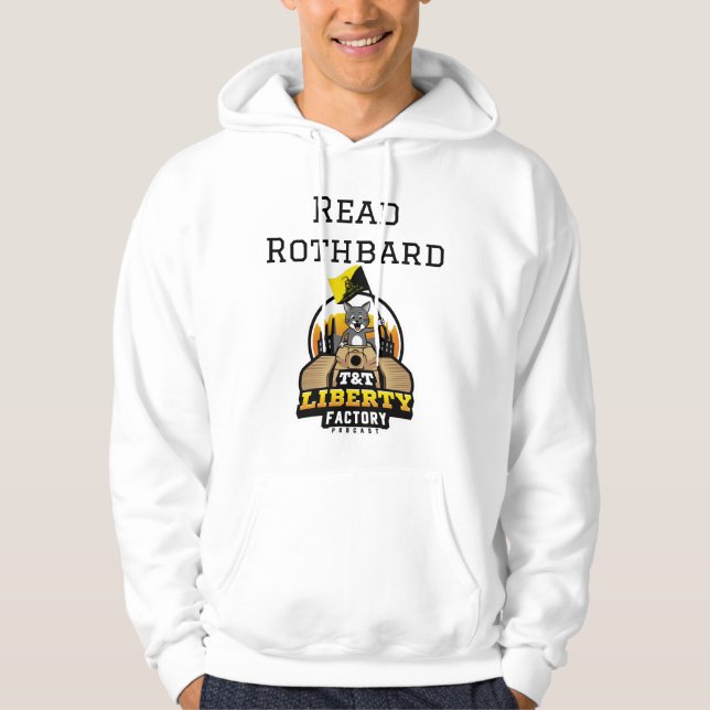 "Read Rothbard" Hoodie von T&T Liberty Factory (Vorderseite)