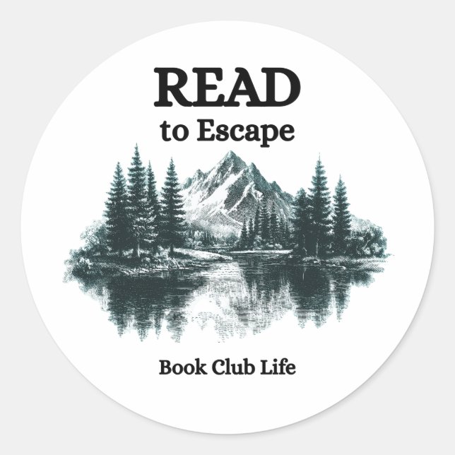 Read to Escape - Book Club Life Sticker (Vorderseite)