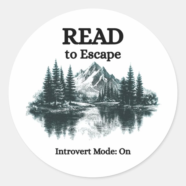 Read to Escape - Introvert Mode: On Sticker (Vorderseite)
