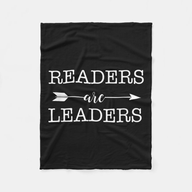 Reader Are Leaders - Uplifting Motivational Slogan Fleecedecke (Vorderseite)