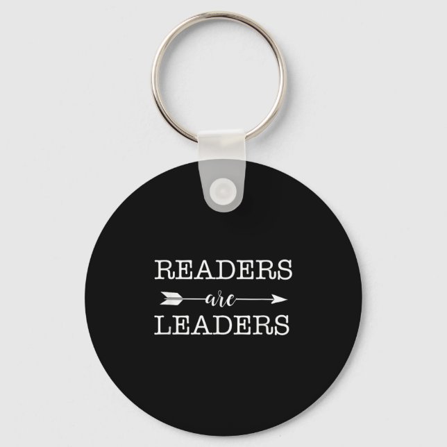 Reader Are Leaders - Uplifting Motivational Slogan Schlüsselanhänger (Vorderseite)