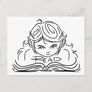 Reader Girl Postcard Postkarte