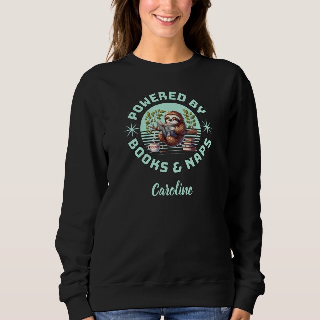 Reader Sloth. Unique Gift for Book Lover Sweatshirt (Vorderseite)