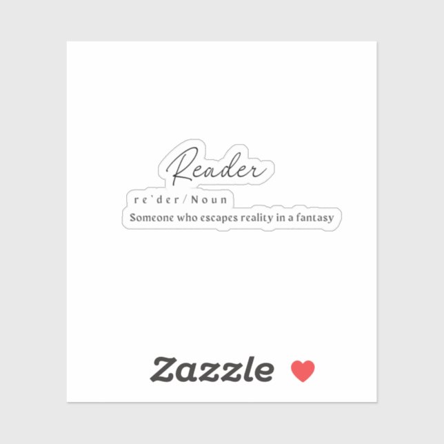 Reader W/ Definition Aufkleber (Blatt)