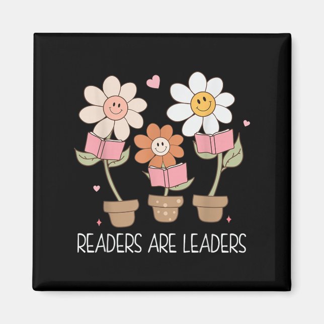 Readers Are Leaders Motivational Reading Book Quot Magnet (Vorne)