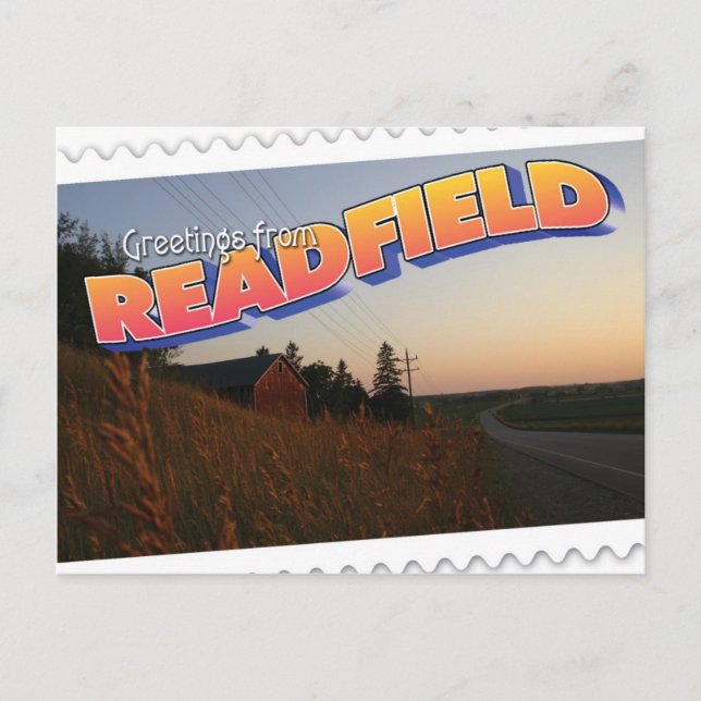 Readfield, Betrieb Wisconsin Postkarte (Vorderseite)