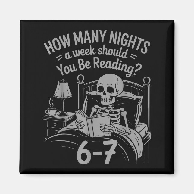 Reading 67 Meme Englieacher Funny 67 Book Lover Hu Magnet (Vorne)