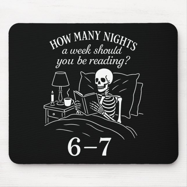 Reading 67 Meme Englieacher Funny 67 Book Lover Hu Mousepad (Vorne)