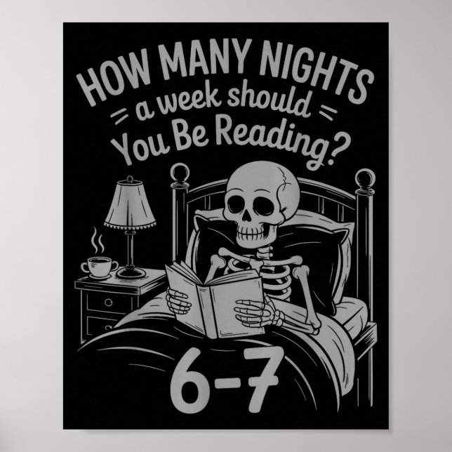 Reading 67 Meme Englieacher Funny 67 Book Lover Hu Poster (Vorne)