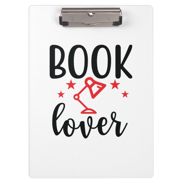 Reading Art Book Lover Klemmbrett (Vorderseite)