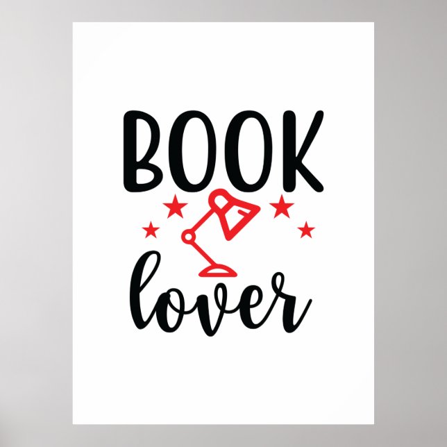 Reading Art Book Lover Poster (Vorne)