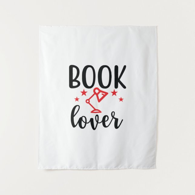 Reading Art Book Lover Wandteppich (Vorderseite)