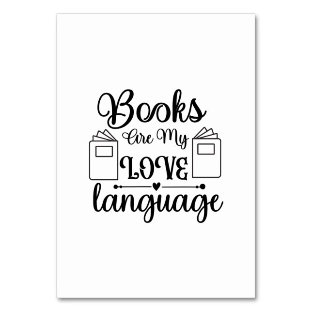 Reading Art Books Are My Love Language Tischnummer (Vorderseite)