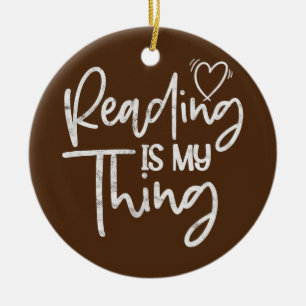 Reading Book Reader Bookworm Librarian Teacher Keramik Ornament