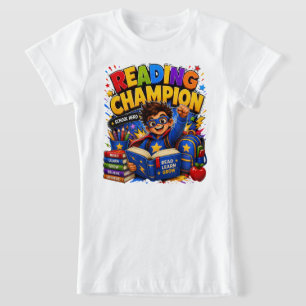 Reading Champion   Kids School Hero T-Shirt
