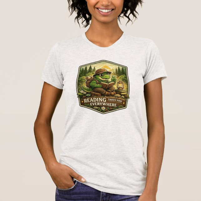 Reading Dino T-Shirt (Vorderseite)