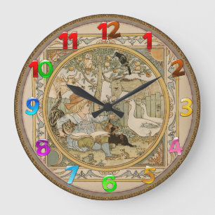 Reading Fun Wall Clock Große Wanduhr