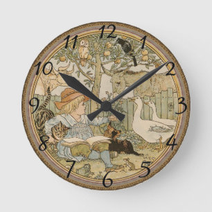 Reading Fun Wall Clock Runde Wanduhr