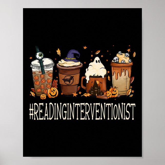 Reading Interventionist Horror Fall Kaffeehaus Poster (Vorne)