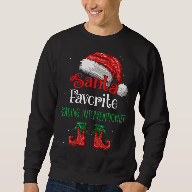 Reading Interventionist Santa Favorite Claus Chris Sweatshirt (Vorderseite)