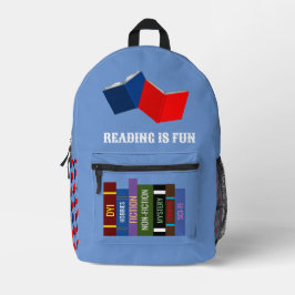 Reading is Fun Backpack Bedruckter Rucksack