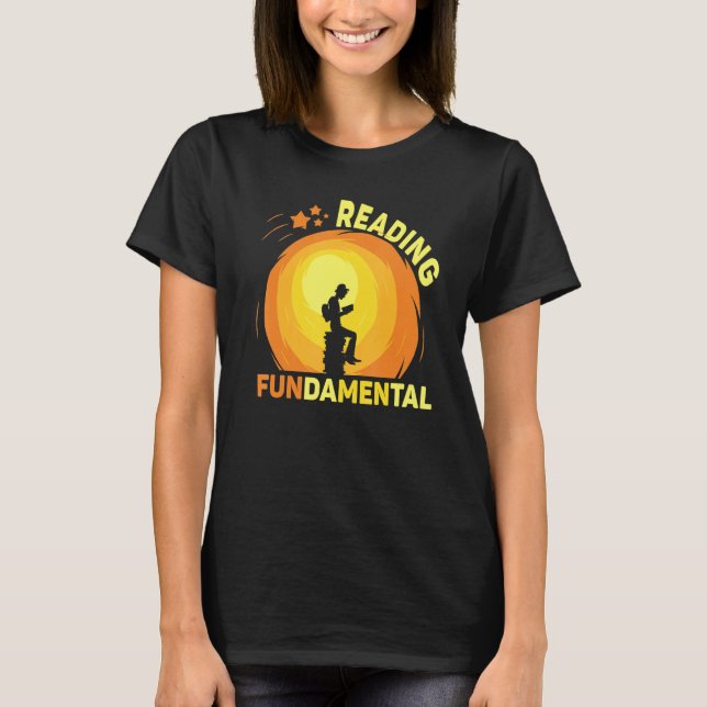 Reading Is Fundamental Geeky Bookworm Poetry Liter T-Shirt (Vorderseite)