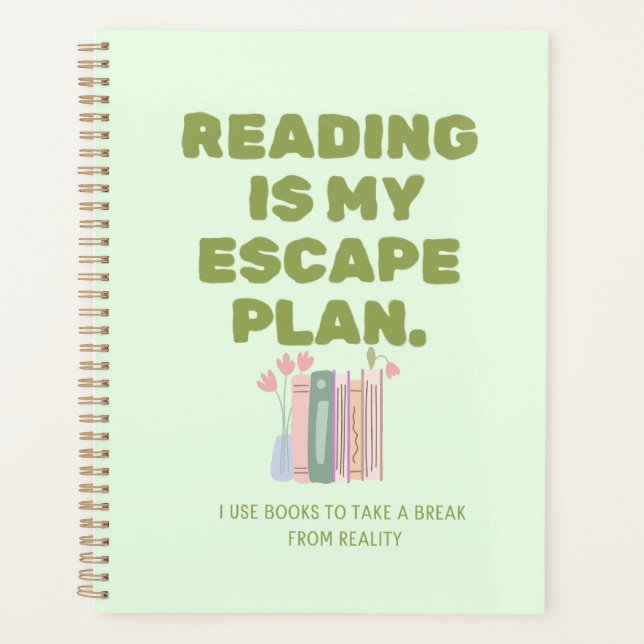 Reading is My Escape Plan - Cozy Book Lover's Desi Planer (Vorderseite)