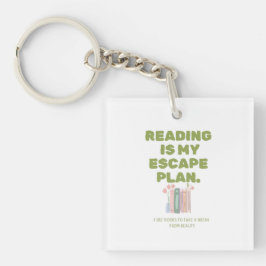 Reading is My Escape Plan - Cozy Book Lover's Desi Schlüsselanhänger