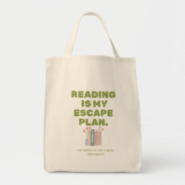 Reading is My Escape Plan - Cozy Book Lover's Desi Tragetasche