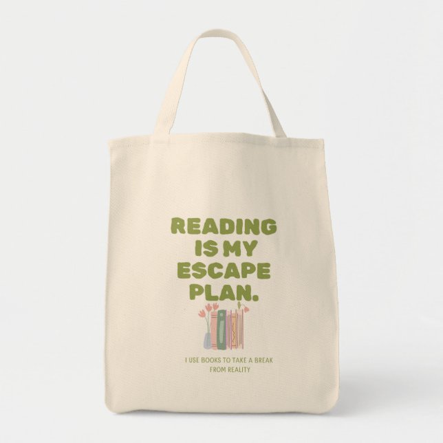 Reading is My Escape Plan - Cozy Book Lover's Desi Tragetasche (Vorne)
