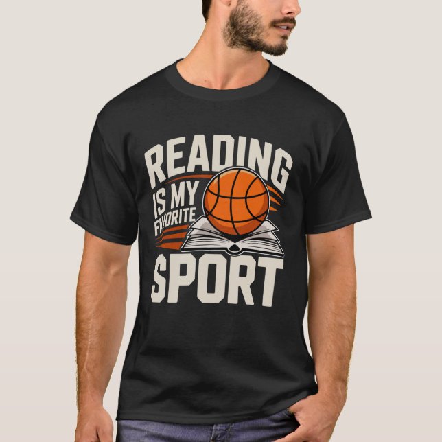Reading is My Favorite Sport Book Lover Funny Sayi T-Shirt (Vorderseite)