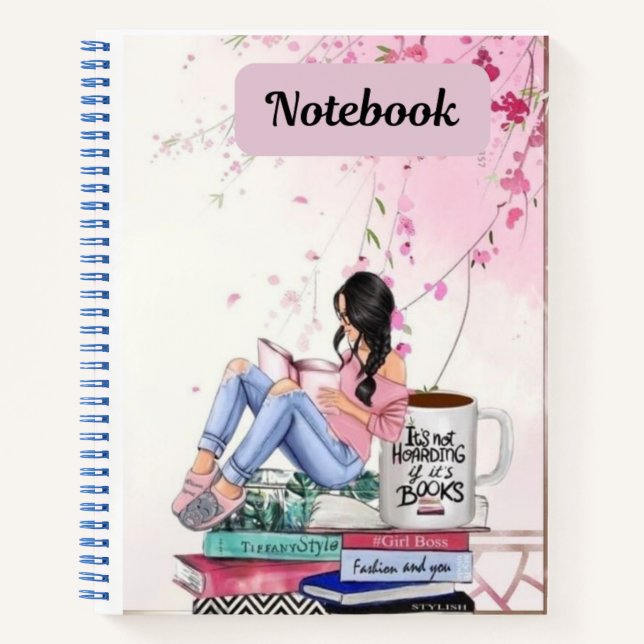 Reading is My Happy Place - Notebook Notizbuch (Vorderseite)