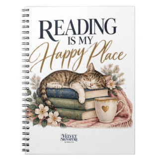 Reading Is My Happy Place Notebook | Velvet Signat Notizblock