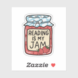 Reading is my Jam Cute Bookish Bookclub Book Lover Aufkleber