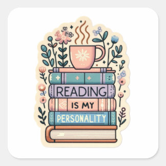 Reading Is My Personality Sticker - Cozy Bookworm 