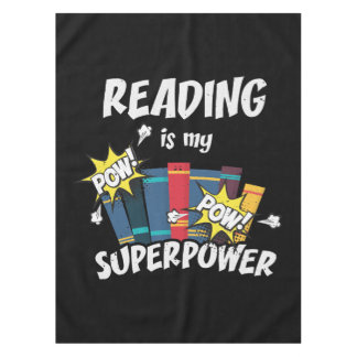 Reading Is My Superpower Book Bookworm Tischdecke