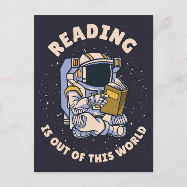Reading Is Out Of This World Postkarte (Vorderseite)