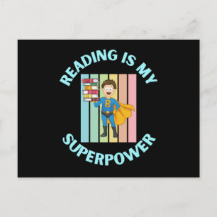 Reading is Superpower Postkarte