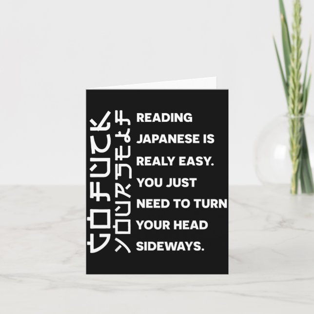 Reading Japanese Is Really Easy Shirt Student Quot Karte (Vorderseite)
