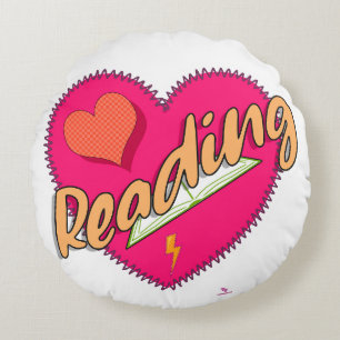 Reading Joy Book Sweetheart Liebe Motto Rundes Kissen