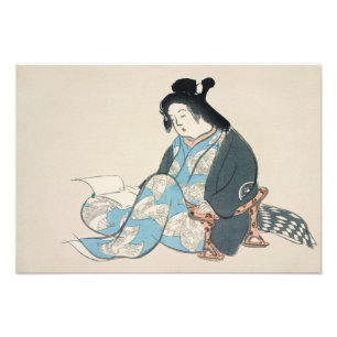 Reading lady Kamisaka Sekka japan Malkunst kann Fotodruck