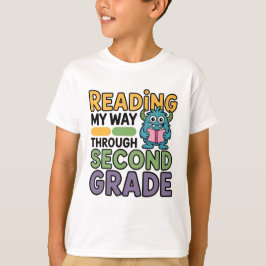 Reading My Way Through Second Grade Monster T-Shirt