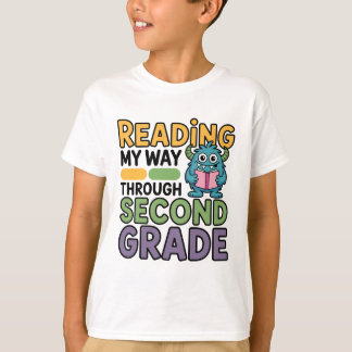 Reading My Way Through Second Grade Monster T-Shirt