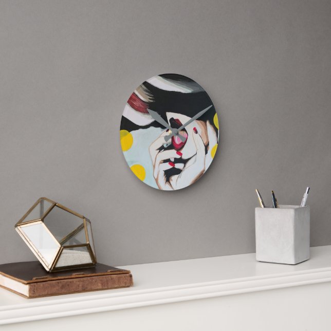 "Reading of the Will" Gemälde auf einer Runde Wanduhr (Büro)