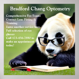 Reading Panda Chinese Optometrie Office anpassen Poster